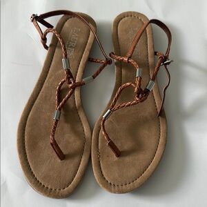 Lauren Ralph Lauren Tan Braided Sandals